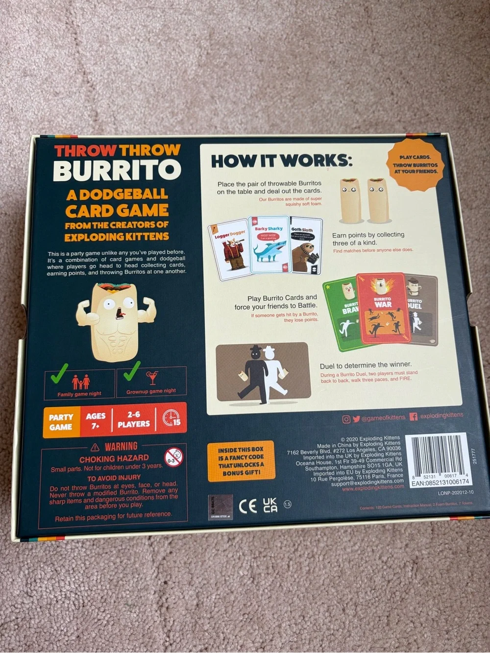 Throw Throw Burrito Party Game